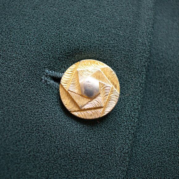 Jones New York Dark Forest Green Wool Women's Blazer Size 12 - Picture 3 of 5